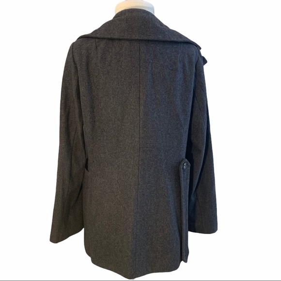 Sasha Design And Quality Dark Gray Peacoat - Picture 6 of 15
